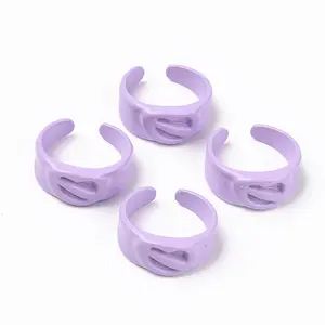 Spray Painted Alloy Cuff Rings