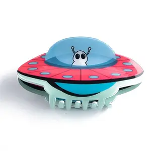 Spacecraft Shape PVC Claw Hair Clips
