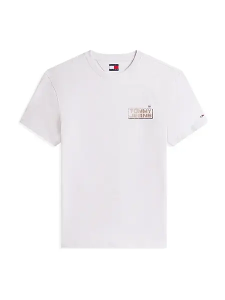 Tommy Jeans Tričko  hnedá / čierna / biela