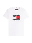 TOMMY HILFIGER Tričko  červená / čierna / biela