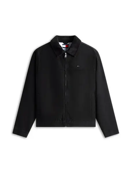 Tommy Jeans Prechodná bunda  čierna