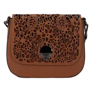 Dámská kožená crossbody kabelka světle hnědá - ItalY Bettery