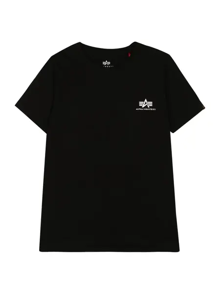 ALPHA INDUSTRIES Tričko  čierna / biela