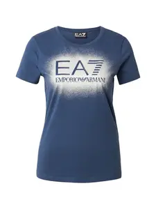 EA7 Emporio Armani Tričko  modrá / biela