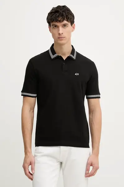 Armani Exchange polo pánské bavlněné
