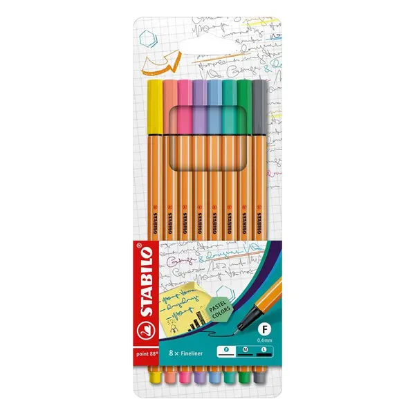 Jemný liner Stabilo Point 88 - 8 ks