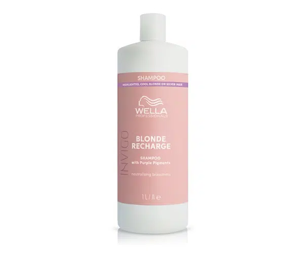 Šampon pro blond vlasy Wella Professionals Invigo Blonde Recharge - 1000 ml + dárek zdarma