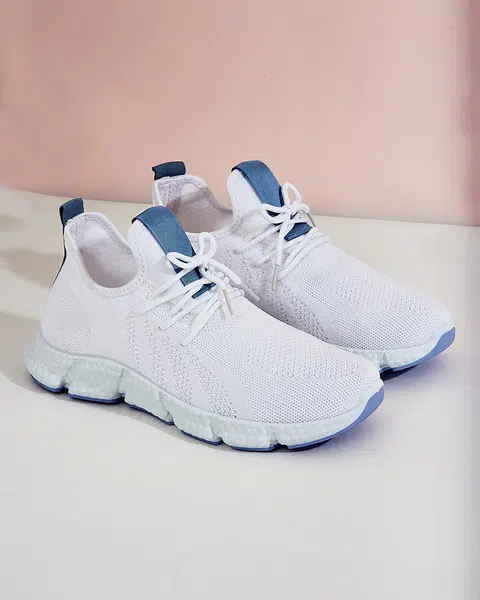 Resti White and blue Baym women's sports shoes - Footwear