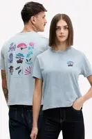 Bavlněné tričko Kaotiko modrá barva, s potiskem, AR011-01-M002