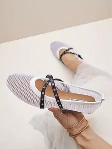 Resti Women's openwork ballet flats with strap Evanne