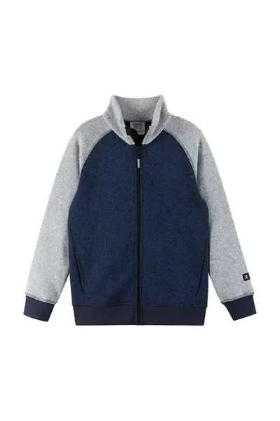 Dětská fleecová mikina Reima Neulomus modrá barva, melanžová, 5200365A