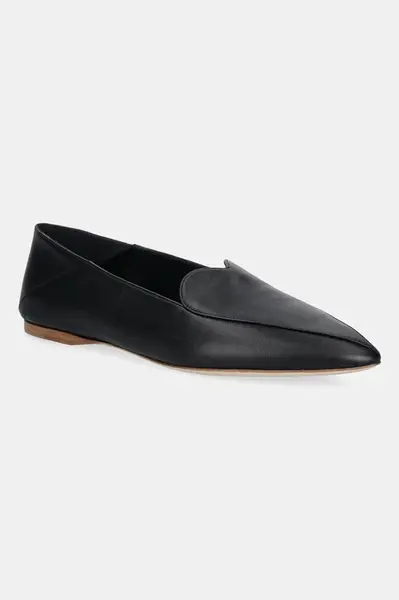 Kožené mokasíny Fiorucci Leather Heart Loafers dámské, černá barva, na plochém podpatku, W02SMASH413LE01BK01
