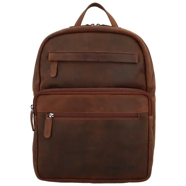Kožený batoh hnědý - Greenwood Narek