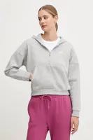 Mikina Under Armour Rival dámská, šedá barva, s kapucí, melanžová, 6003707