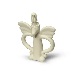 Hryzadielko a kefka Jednorožec 2v1 - béžové