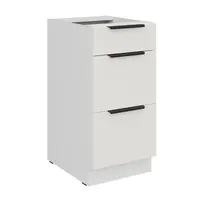 Spodní skříňka Aria 40 D 3S BB - Premium Box Barva korpusu: Bílá, Barva dvířek: WH - Crystal white AFM