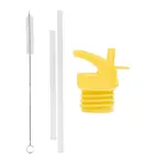 A Little Lovely Company - uzáver, kefka a slamka k antikorovej fľaši - zvierací kamaráti