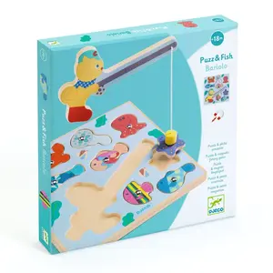 Puzz & Fish – drevená vkladačka a rybárska hra v jednom - Bariolo