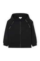 Dětská mikina Marc Jacobs černá barva, s kapucí, hladká, W60659