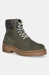Vysoké kožené boty Tommy Jeans TJM LACE UP BOOT SUEDE
