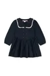 Dětské bavlněné šaty Konges Sløjd EMMY DRESS GOTS tmavomodrá barva, mini, KS104292