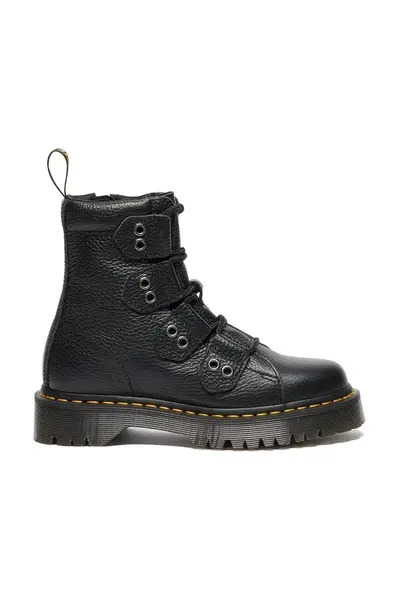 Kožené workery Dr. Martens 1460 LTT dámské, černá barva, na platformě, DM41750001