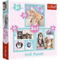 Trefl Puzzle 3v1 - Milá domácí zvířátka