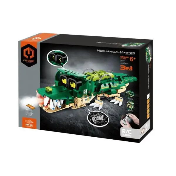 iM.Master Stavebnice robot krokodýl 3v1 RC na dálkové ovládání 34,3x14,5x8 cm