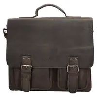 Pánská kožená aktovka Greenwood Diones - šedá