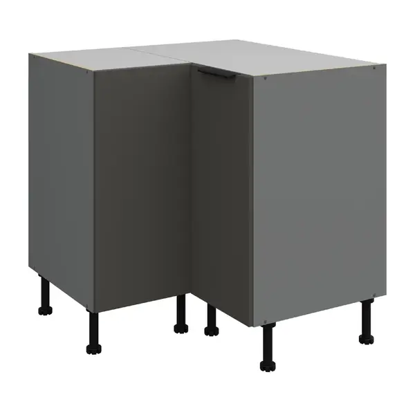 Spodní rohová skříňka Aria ANT 90x90 DN 2F BB Barva korpusu: Antracit, Barva dvířek: GR - Graphite AFM