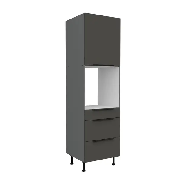 Vysoká skříňka pro vestavnou troubu Aria ANT 60 DPS-210 3S 1F - Premium Box Barva korpusu: Antracit, Barva dvířek: GR - Graphite AFM