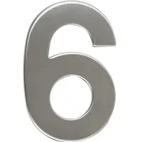 Nerezové číslo 2D stříbrné 6 RN.95L