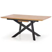 Stůl Capital 180x240 mdf/ocel – dub zlatý/černá