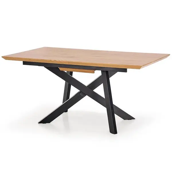 Stůl Capital 180x240 mdf/ocel – dub zlatý/černá