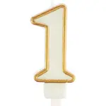 Svíčka číslo 1 zlatá 7.5cm