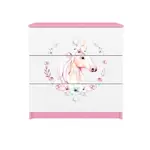 Dětská komoda Babydreams růžová - Kůň