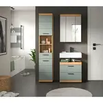 MID.YOU KOUPELNA šalvějově zelená, dub artisan