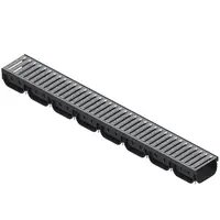 Odvodňovací žlab plastový Easy2, pozinkovaná mříž 7x12,5x100 cm