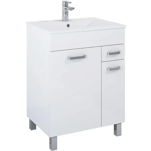 Skříňka s umyvadlem Uno 60 bílý