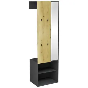 Předsíňová stěna Sivaro černá/artisan