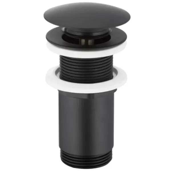 Click-clack výpusť kulatá velká černá bez přepadu