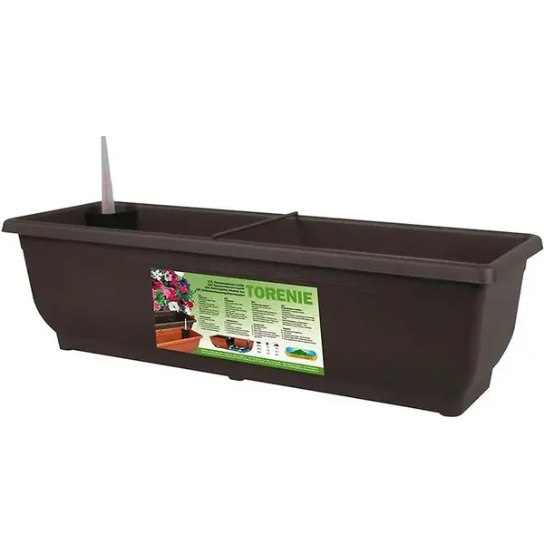 Truhlík samozavlažovací Torenie 75 x 19 x 17 - hnědý