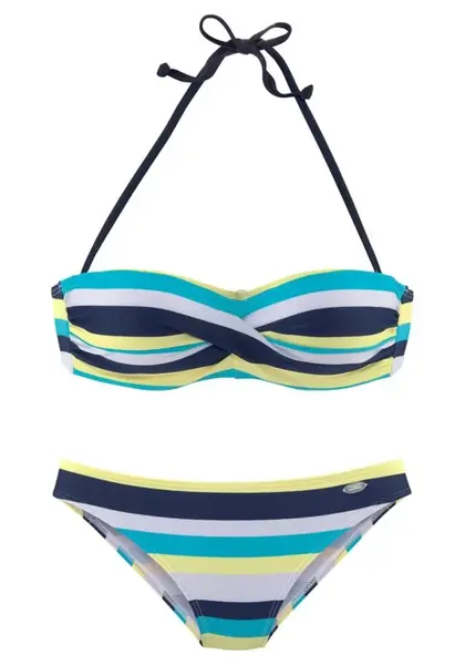 VENICE BEACH Bikiny  námornícka modrá / svetlomodrá / žltá / biela
