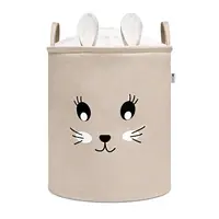 SIPO Koš na hračky XL se šňůrkou, skládací bavlněný / 63 l, Rabbit