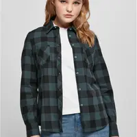 Ladies Turnup Checked Flanell Shirt jaspis/black