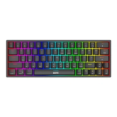 Marvo SHOGO 63, klávesnice US, herní, drátová (USB), černá, mechanická, podsvícení