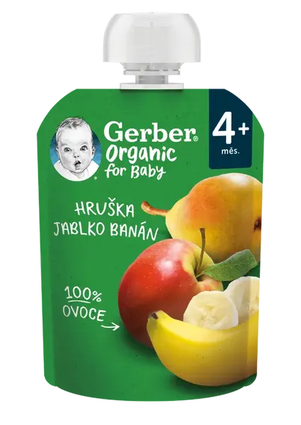 Gerber Organic Kapsička Hruška/jablko/banán BIO 90 g