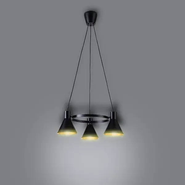 More Závesné svietidlo 3x40w E27 Čierna matná