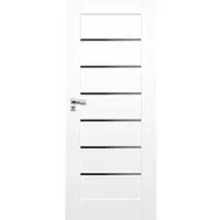 Interiérové dveře Campe 6*6 bílá 80P černá lacobel