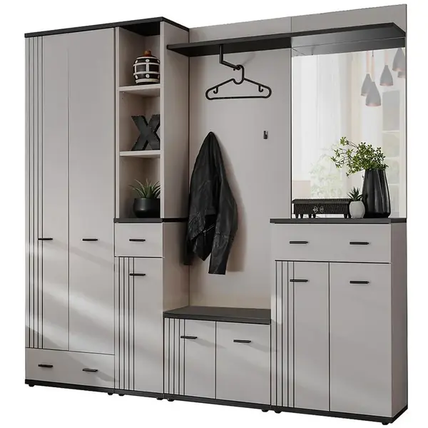 Predsieňový nábytok Hugo IV Cc Hg4 Kašmír/Čierna